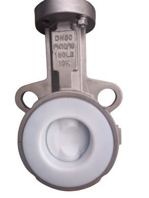 Засувка Батерфляй Ду 50 з нержавіючої сталі футерований PTFE bater-spec-1 фото