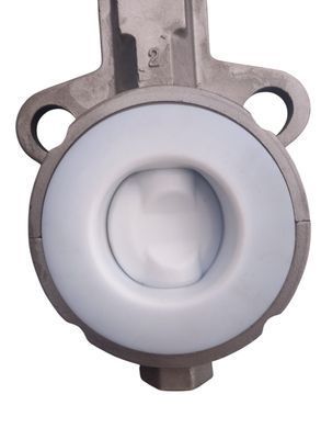 Засувка Батерфляй Ду 50 з нержавіючої сталі футерований PTFE bater-spec-1 фото
