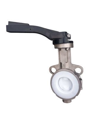 Засувка Батерфляй Ду 50 з нержавіючої сталі футерований PTFE bater-spec-1 фото