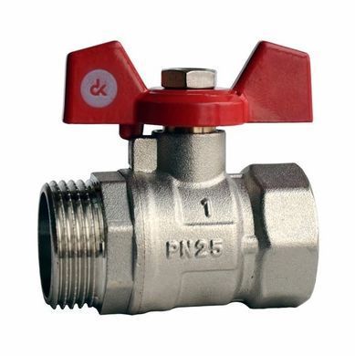 Кран шаровой муфтовый Ду 15 Dekaliber Kraft ВЗ (бабочка) DK.104.15 фото