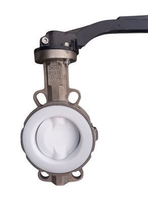 Задвижка Баттерфляй Ду 100 из нержавеющей стали футерованная PTFE bater-spec-4 фото