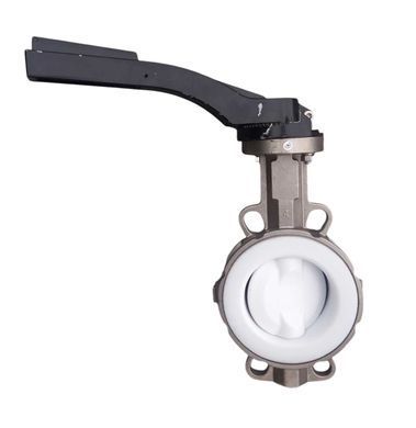 Задвижка Баттерфляй Ду 100 из нержавеющей стали футерованная PTFE bater-spec-4 фото