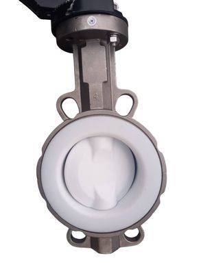 Засувка Батерфляй Ду 150 з нержавіючої сталі футерований PTFE bater-spec-6 фото