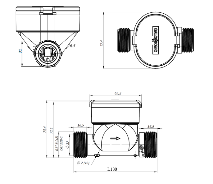 Розміри QALCOSONIC W1 20–4,0